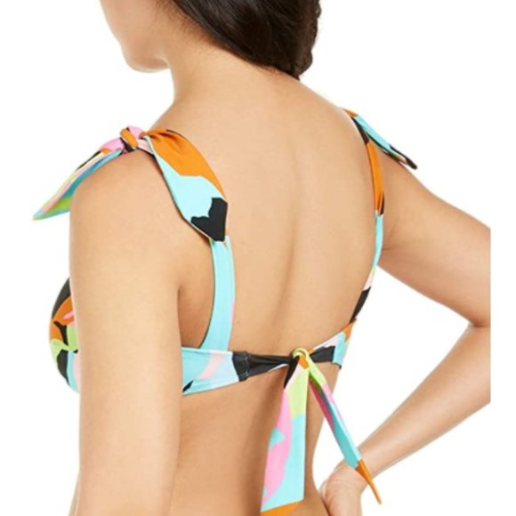 NWT Hula Honey Womens Floral Camo Halter Swim Top - Picture 2 of 4